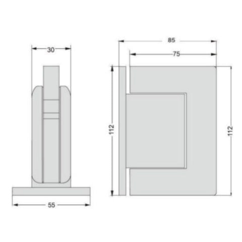 Hydraulic Hinge Wall to Glass - Sterling Hardware