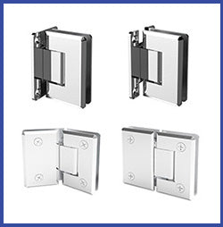 Hinges - Pinewood Series  Standard Duty, Beveled Edge - Sterling Glass Hardware