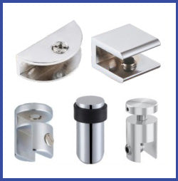 Glass Brackets - Shelf Clips - Sterling Glass Hardware