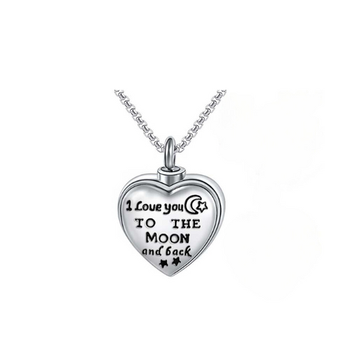 I love you to the moon ash necklace