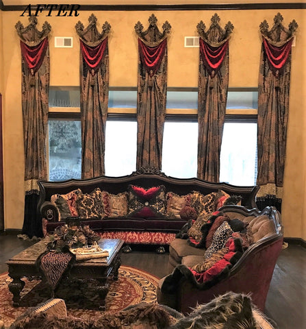 Tall_living_room_window_treatment_ideas-draspery_hardware-swags-old_world_style_window_treatments-gret_room_drapery_panels-reilly_chance_collection