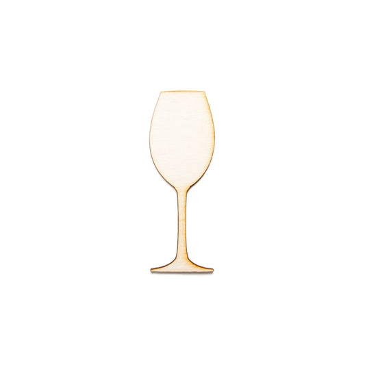 Wine Glass Blank Wood Cutout-flat Bottom Stem-classic Wine Glass-various  Sizes-wine Glass Decor-wine Party Theme Decor-diy Crafts-drinks 