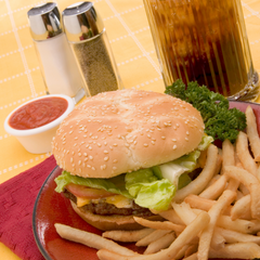 burger and fries