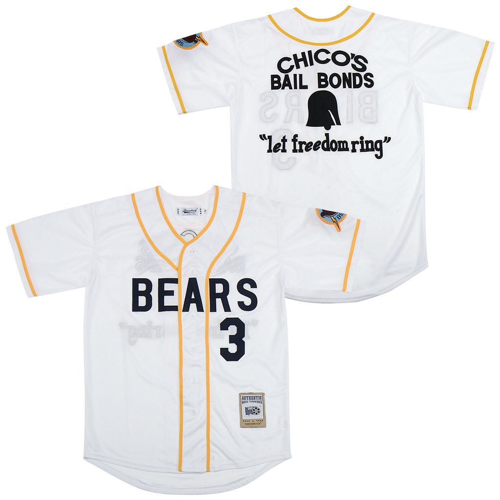 Bad News Bears #12 Tanner Boyle #3 Kelly Leak Movie 1976 Chico's Bail Bonds  Baseball Jersey