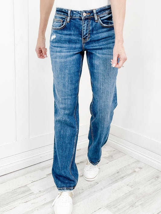 Vervet Pleasantly Mid Rise Straight Leg Jeans – Emma Lou's Boutique