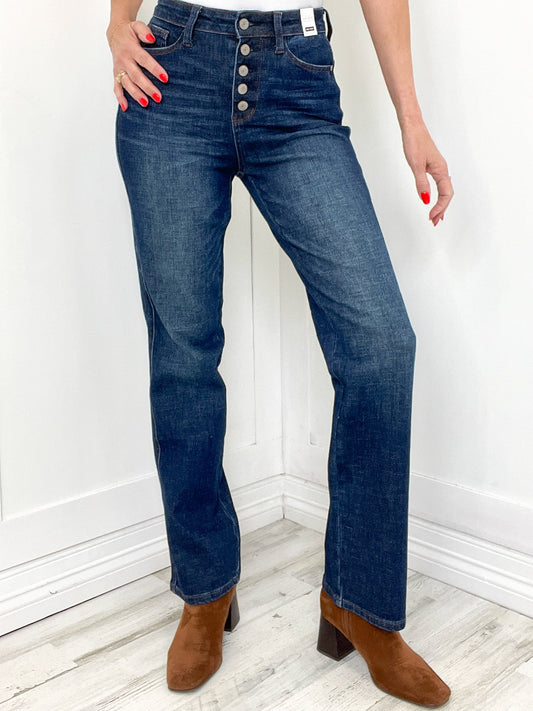 Vervet Pleasantly Mid Rise Straight Leg Jeans – Emma Lou's Boutique