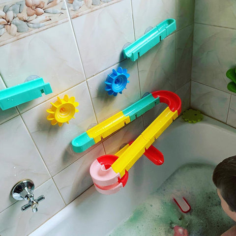 waterslide bath time marble run sensory toy