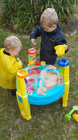 sand and water sensory play activity for kids
