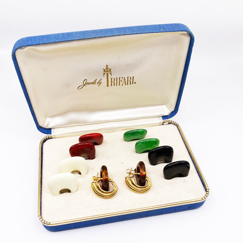 1970s Interchangeable Trifari Earring Set