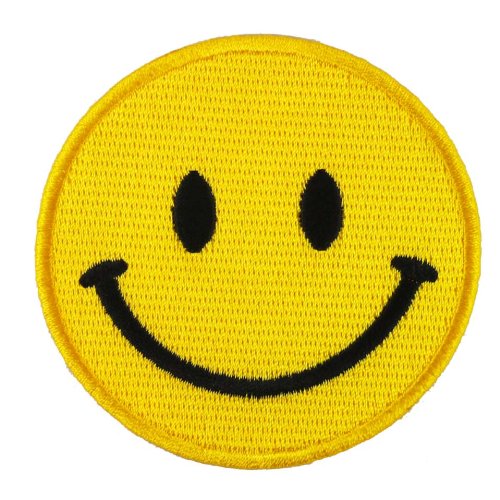 Sequin Smiley Face Patch - 2.75