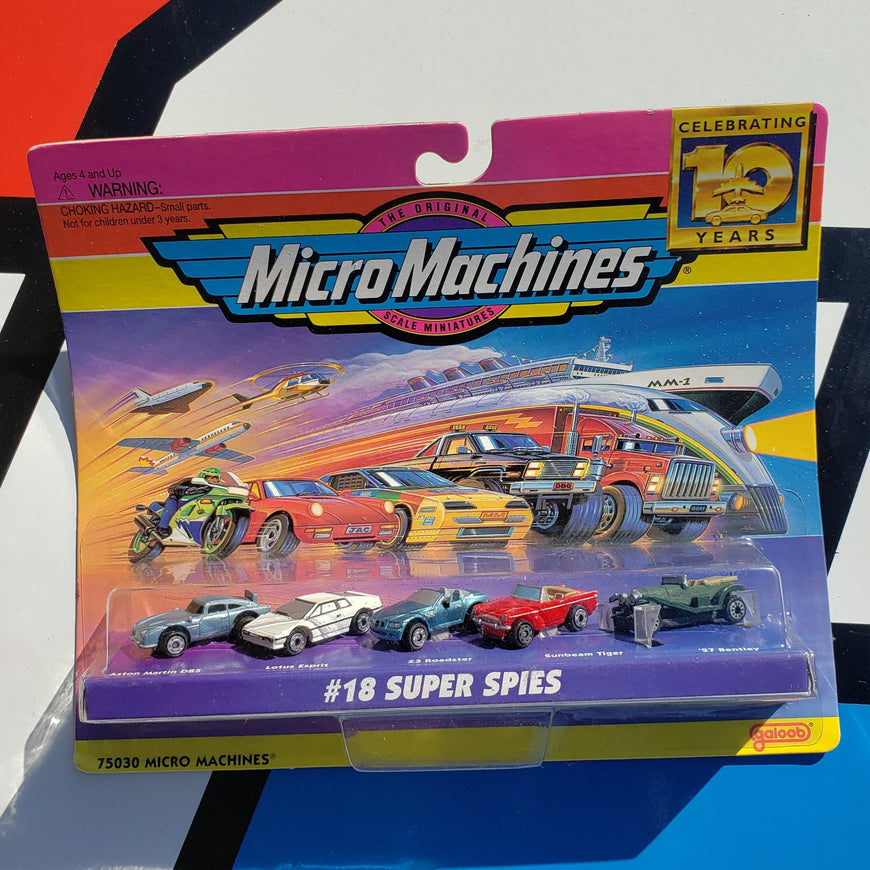 Micro Machines Set #18 Super Spies 75030 Die Vehicle Set of Farpoint Toys