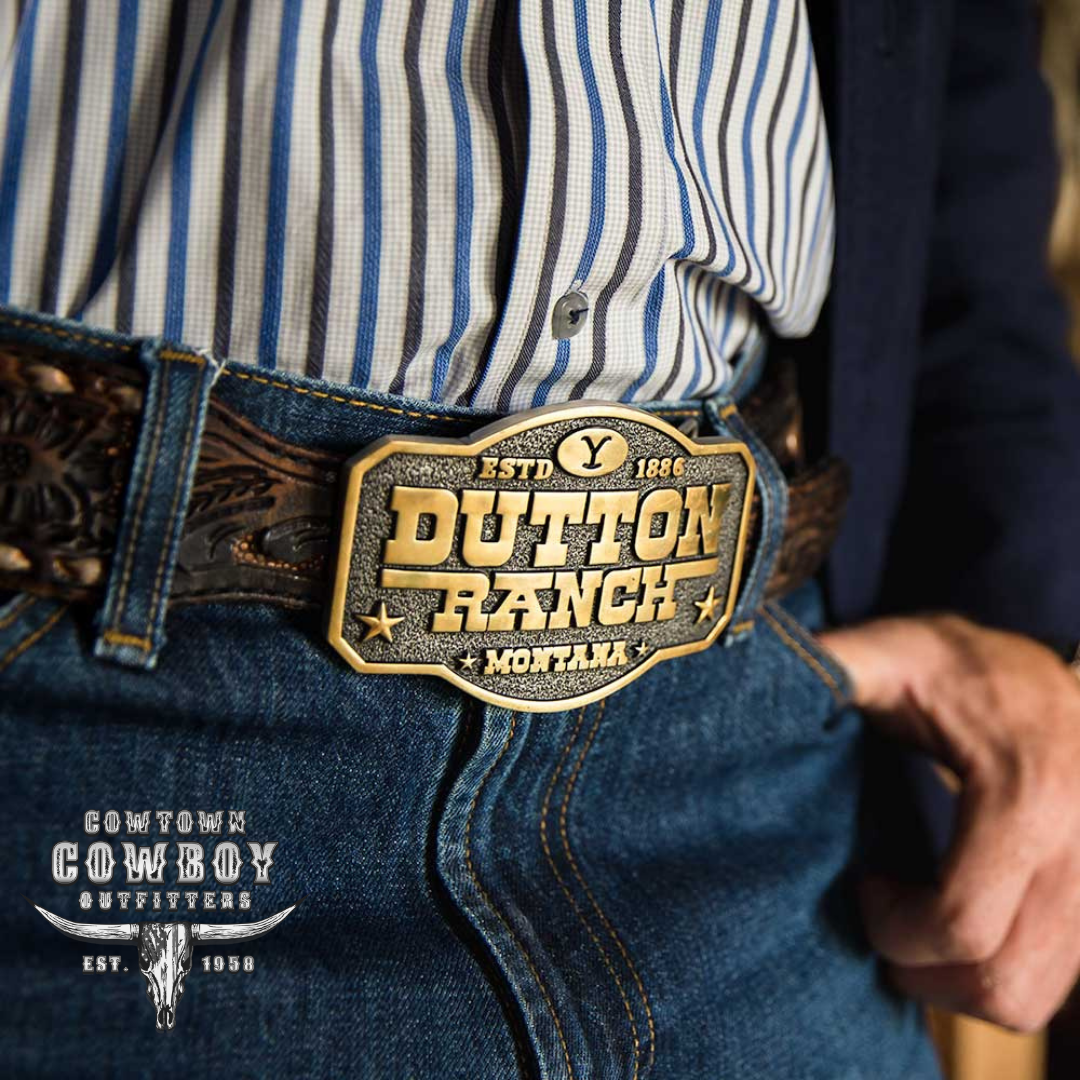 The Dutton Ranch Attitude Buckle- A910YEL