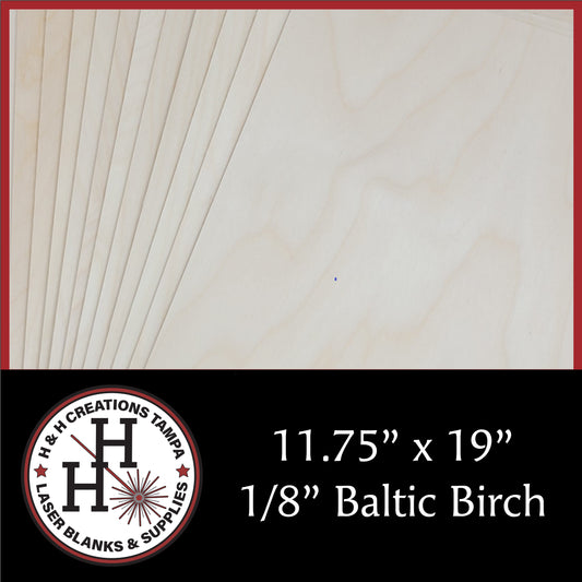 10 Pcs, 4 x 1.75 x 1/4 Baltic Birch Plywood Bass Wood Cutout - Natural
