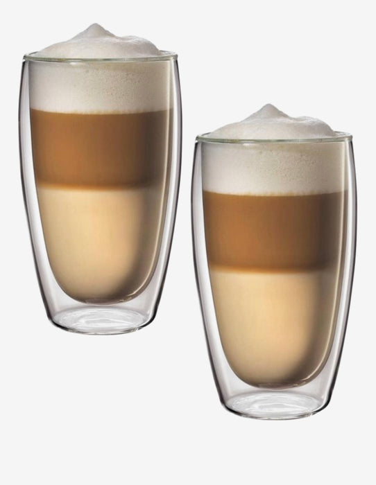 Vooruitgang Zoekmachinemarketing Tegenstander Glazen dubbelwandig Cappuccino/Latte Macchiato 450ml — Nour Shop Amsterdam