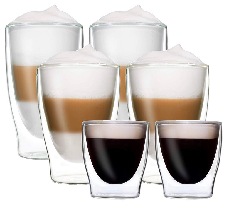 Berri Filosofisch doos Glazen dubbelwandig Cappuccino/Latte Machiato 250ml - Set van 2 stuks —  Nour Shop Amsterdam
