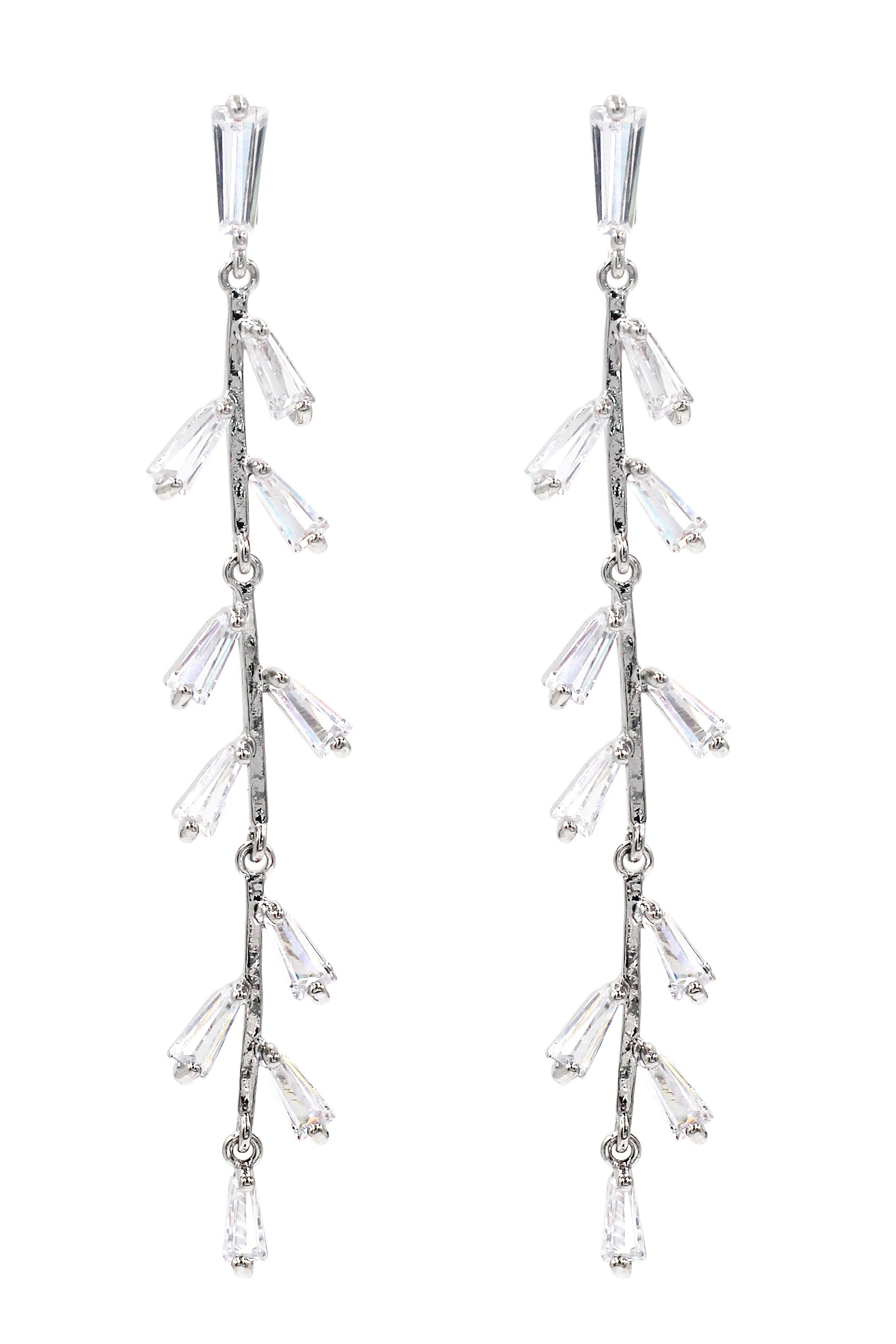 elegant tree branch crystal earrings – Ocean Fashion