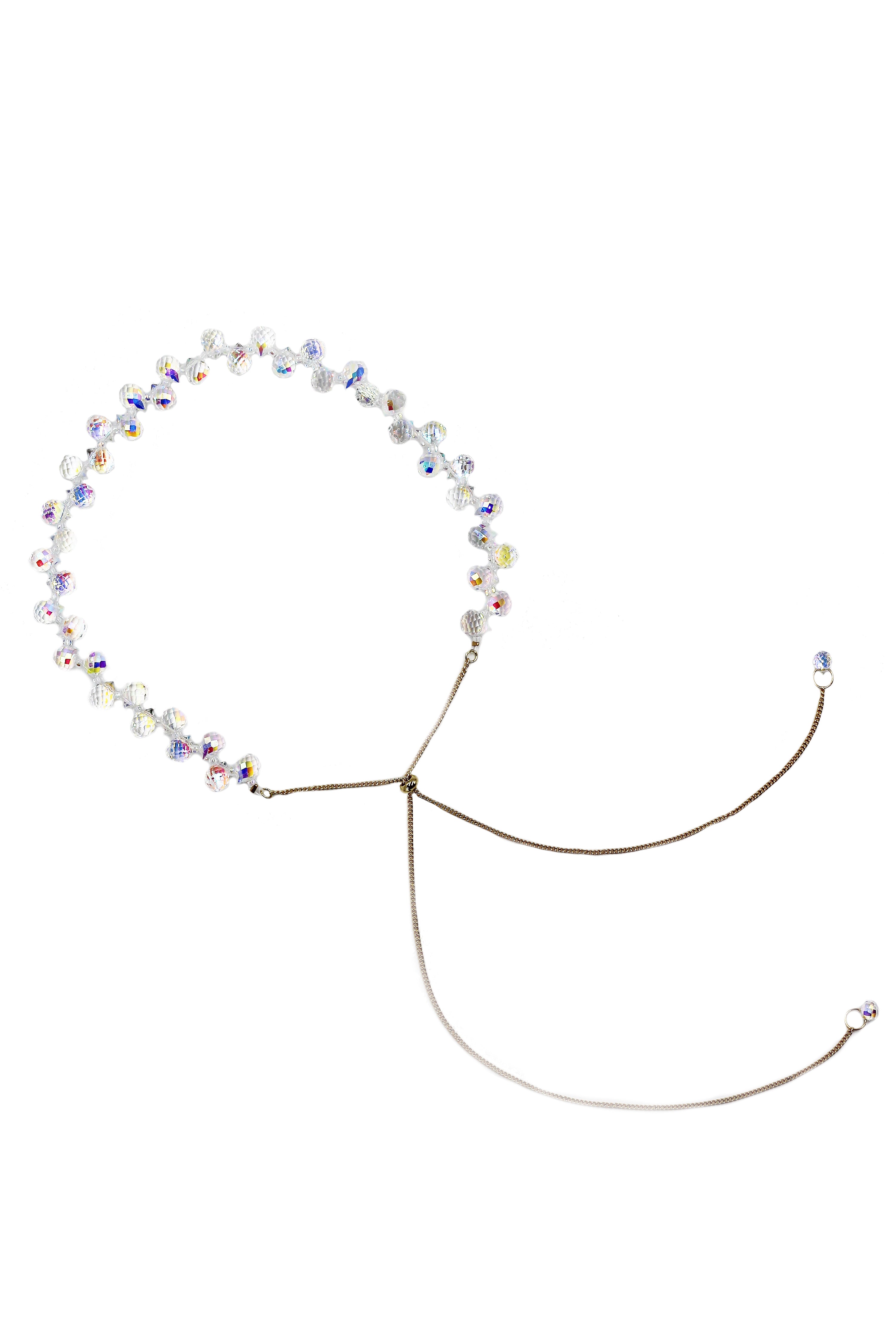 elegant woven crystal necklace