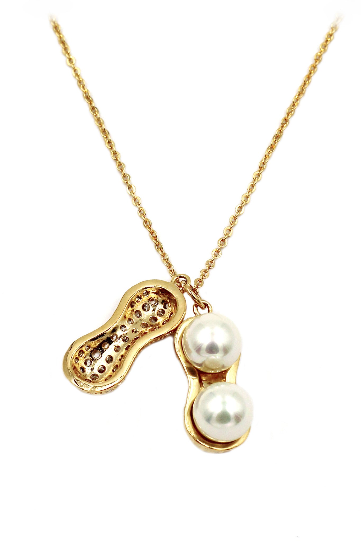 Peanut shape exquisite pearl necklace