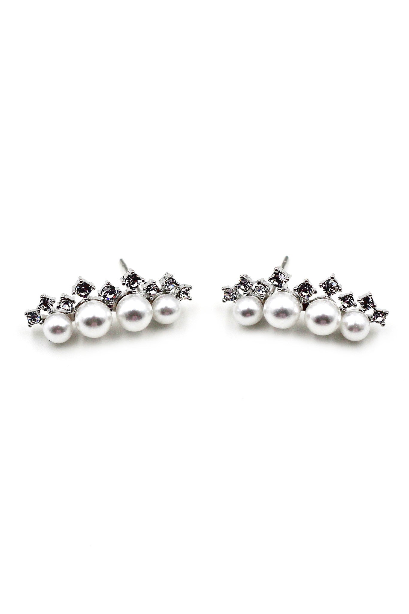 Pearls silver Crystal Earrings – Ocean Fashion