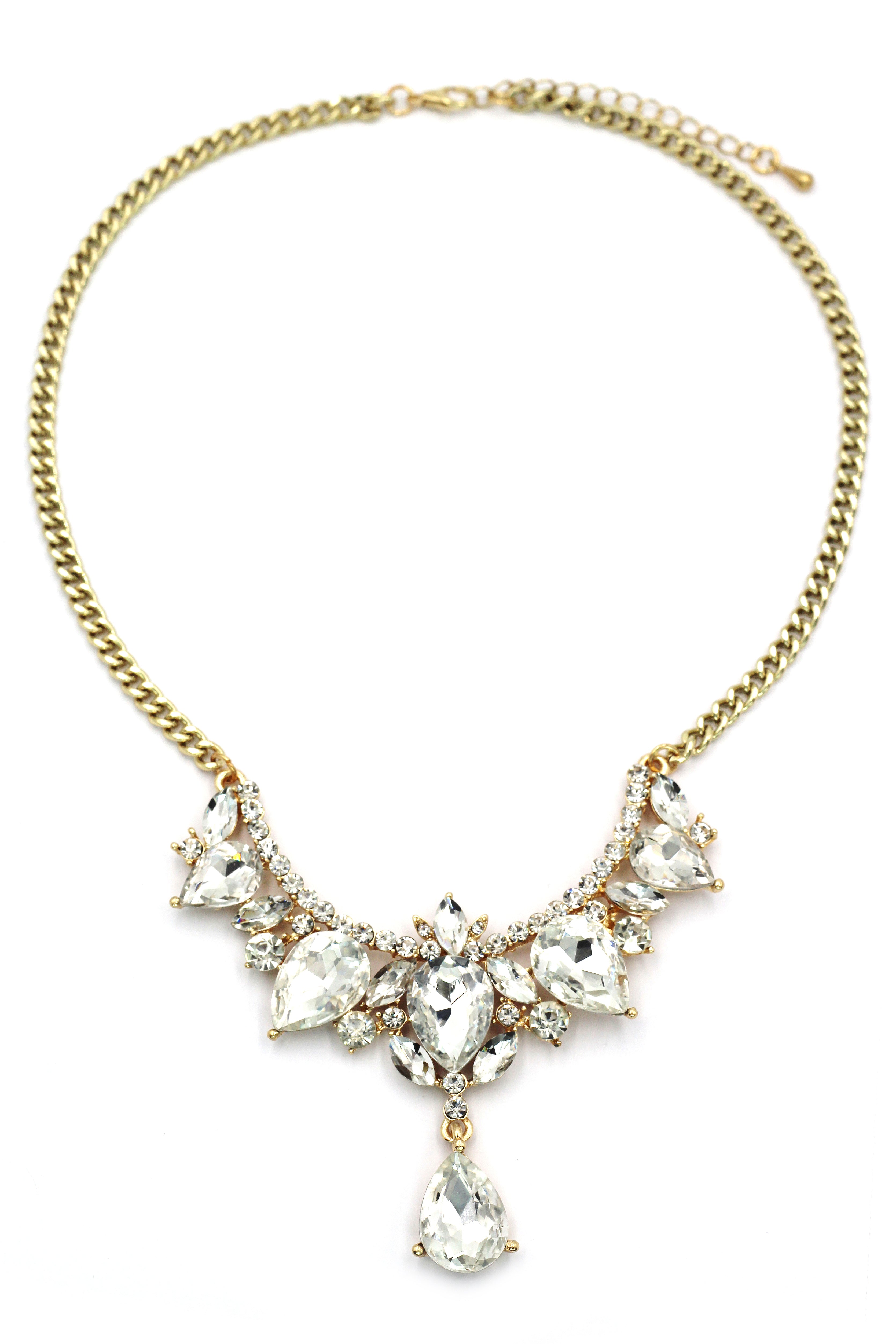 luxury pendant white crystal necklace – Ocean Fashion