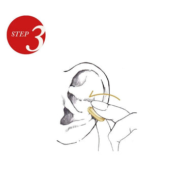 q paris <strong>イヤーカフ</strong>の付け方　step3 しっかり回す