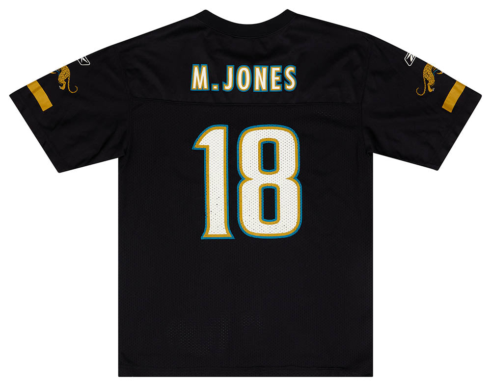 2005-06 JACKSONVILLE JAGUARS M. JONES #18 REEBOK ON FIELD JERSEY (ALTE -  Classic American Sports