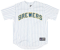 Nike Youth Milwaukee Brewers Keston Hiura #18 White Replica Jersey