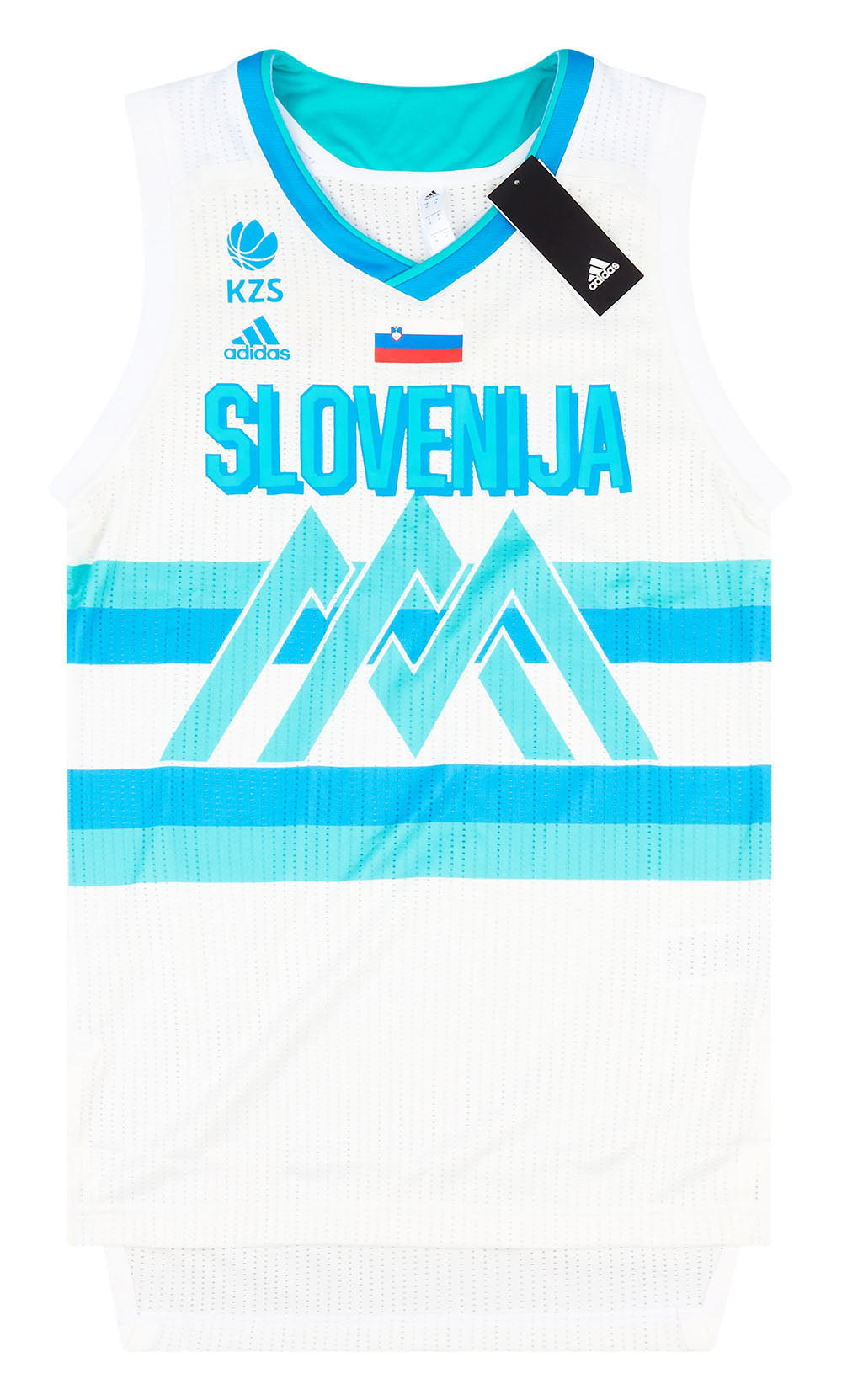 2019 SLOVENIA NATIONAL BASKETBALL TEAM ADIDAS JERSEY (HOME) M - W/TAGS American Sports