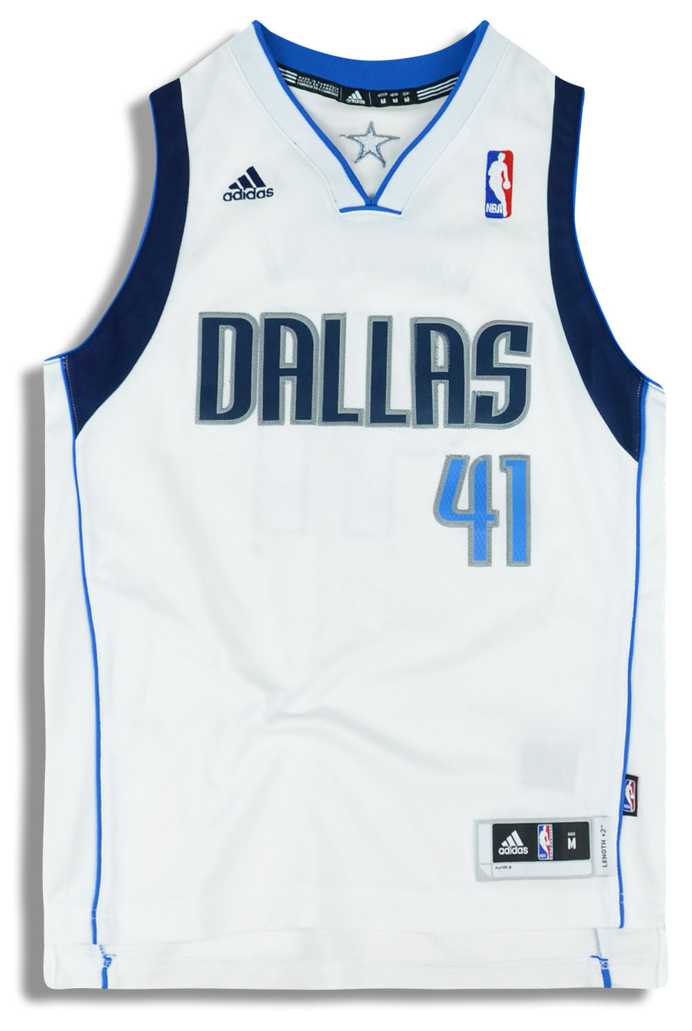 2010-14 DALLAS MAVERICKS NOWITZKI #41 ADIDAS SWINGMAN JERSEY (HOME) - Classic American Sports