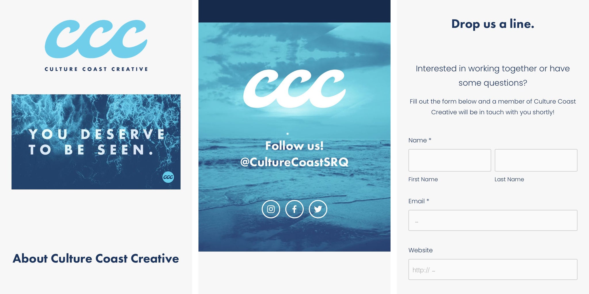 Culture Coast Creative Website Preview