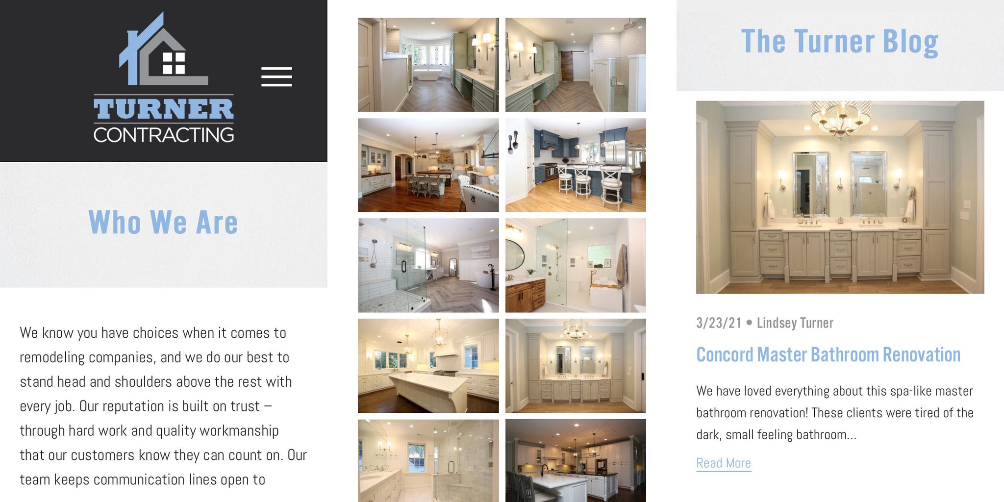 Turner Contracting Website Preview