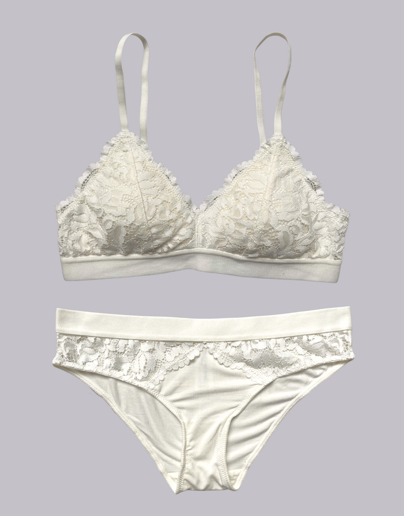  6ixty 8ight BR10289 Sixty Eight GATES, Lace Triangle Bralette,  8S2-OFF WHITE : Clothing, Shoes & Jewelry