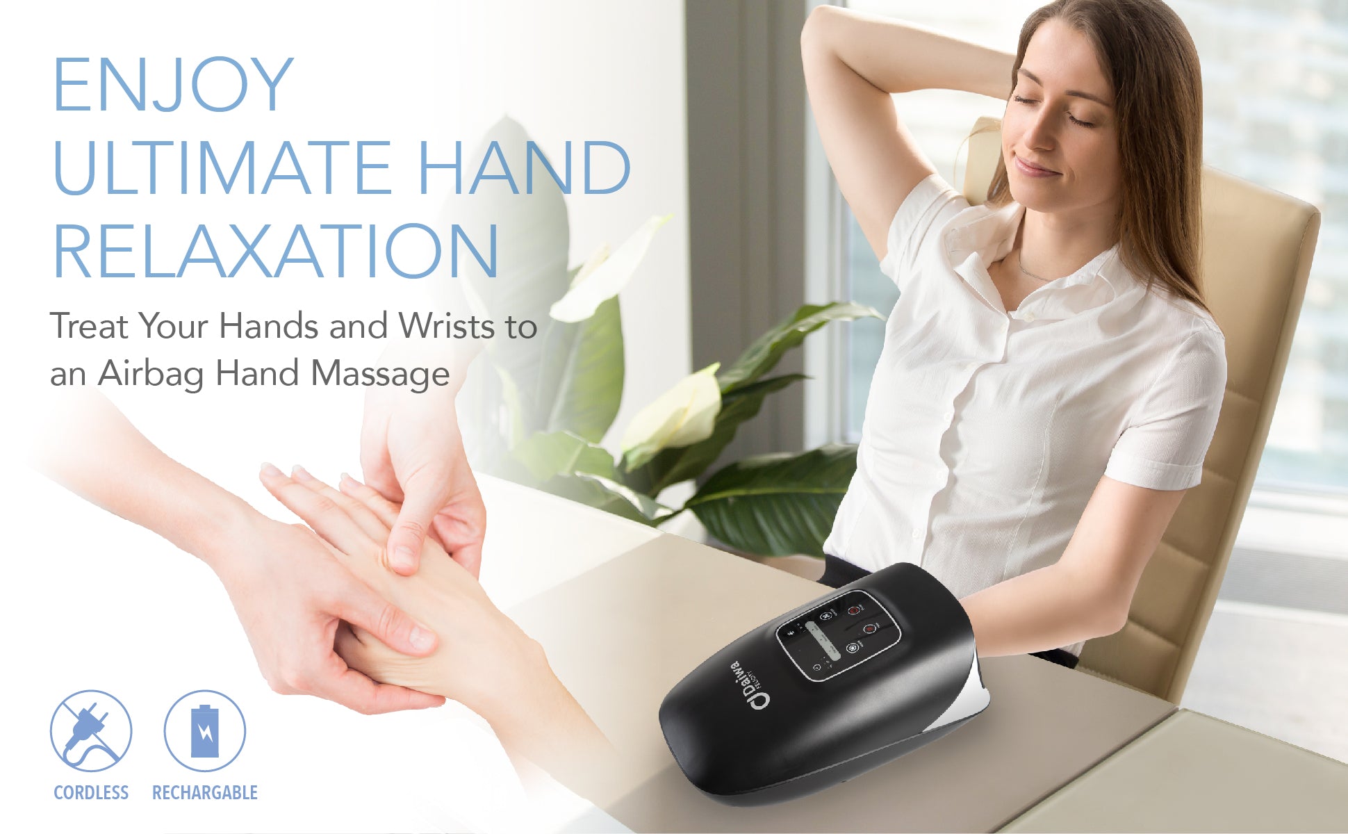 Acu Palm Hand Massager Rechargeable Cordless USJ-881 FSA/HSA Eligible –  Daiwa Felicity Online Store