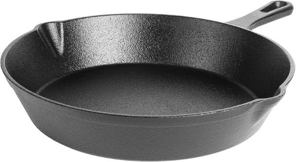 Cuisinel C5QT-DDO Pre Seasoned Cast Iron Skillet & Double Dutch Oven Set,  Black