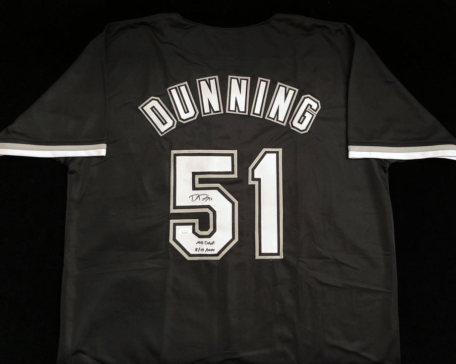 Dane Dunning Signed Autographed Gray Baseball Jersey with JSA COA