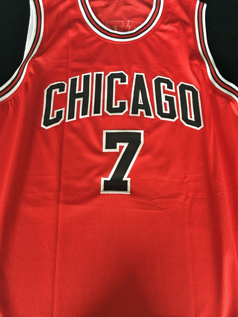 Toni Kukoc Signed Chicago Bulls Black Jersey (Beckett) 3xNBA