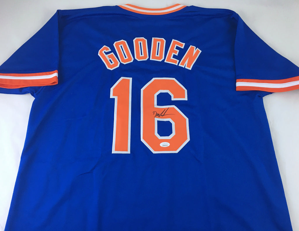 Dwight Gooden Signed Gray Baseball Jersey