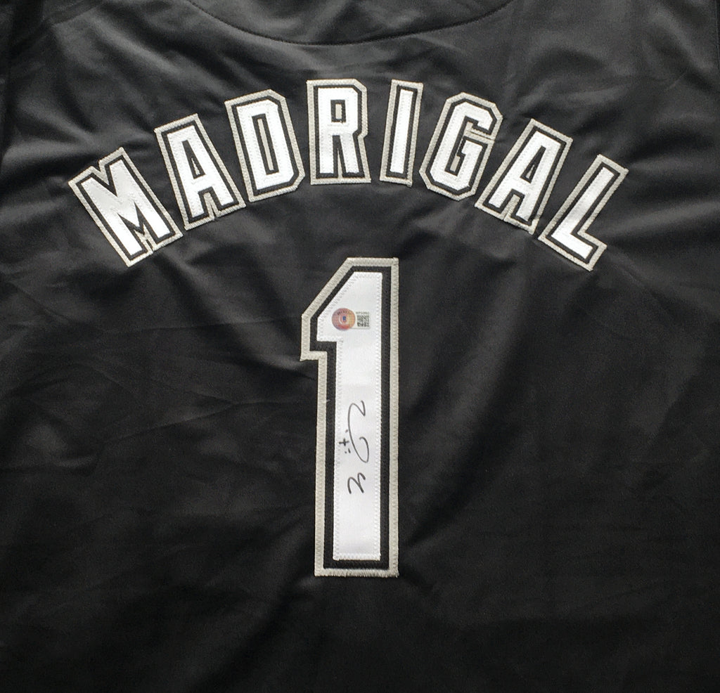 Nick Madrigal Signed Autographed White Throwback Baseball Jersey