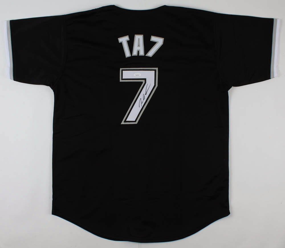 Eloy Jimenez Autographed Black Alternate Jersey