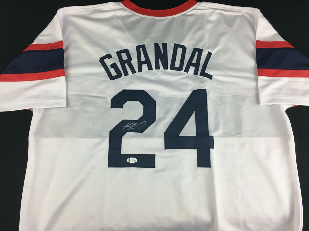 Yasmani Grandal Signed Autographed Black Baseball Jersey with