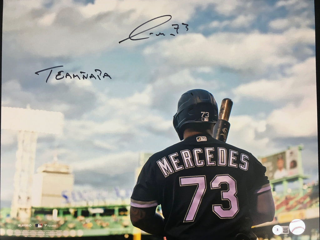 Yermin Mercedes Autographed 16x20 Photo in White Jersey