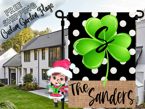 Happy St. Patrick's Day, Personalized Garden Flags, St. Patrick's