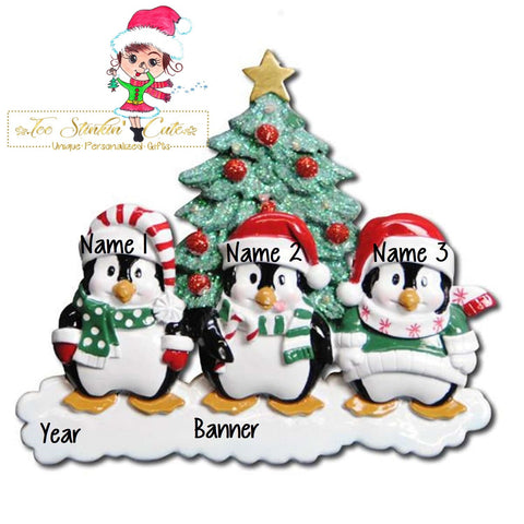 Christmas Ornament Tree Topper Decoration Funny Cute Penguin Winter Xm -  Sweet Family Gift