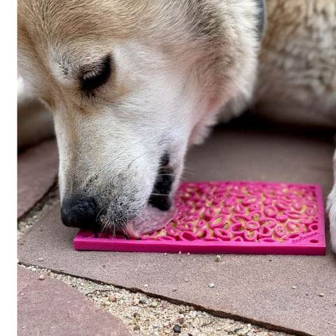 Tapis de Lechage Chien Rose