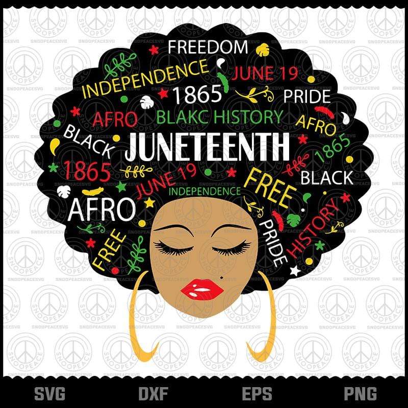 Juneteenth Afro Melanin Svg