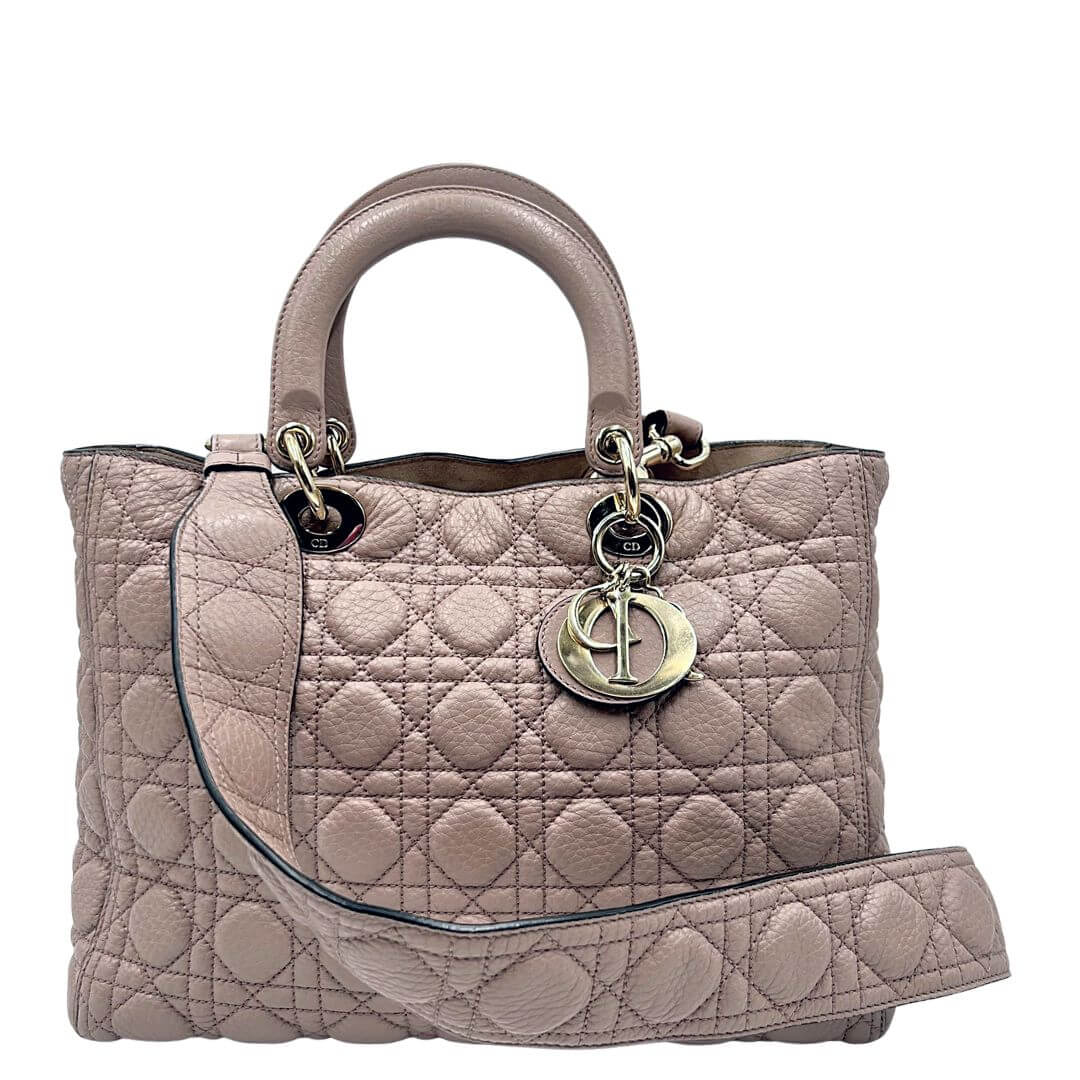 Micro Lady Dior Bag Pink Cannage Lambskin with Heart Motif  DIOR