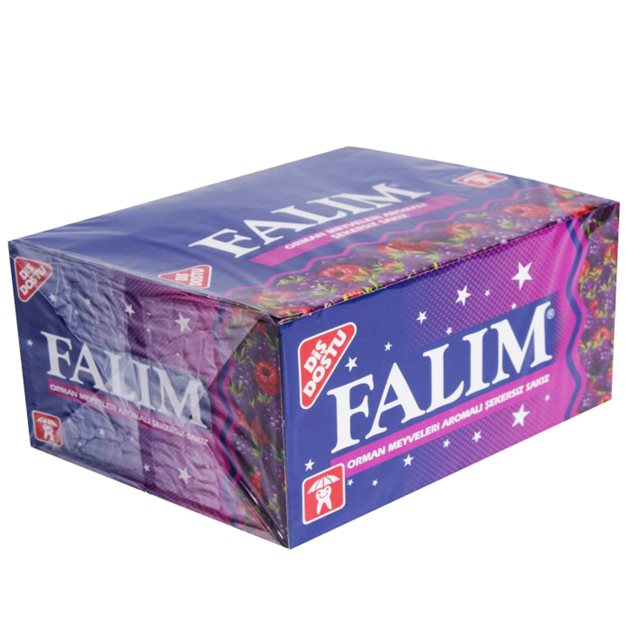 Falim Forest Fruit chewing-gum 20 x 5 pièces (100 pièces chewing-gum sans  sucre)