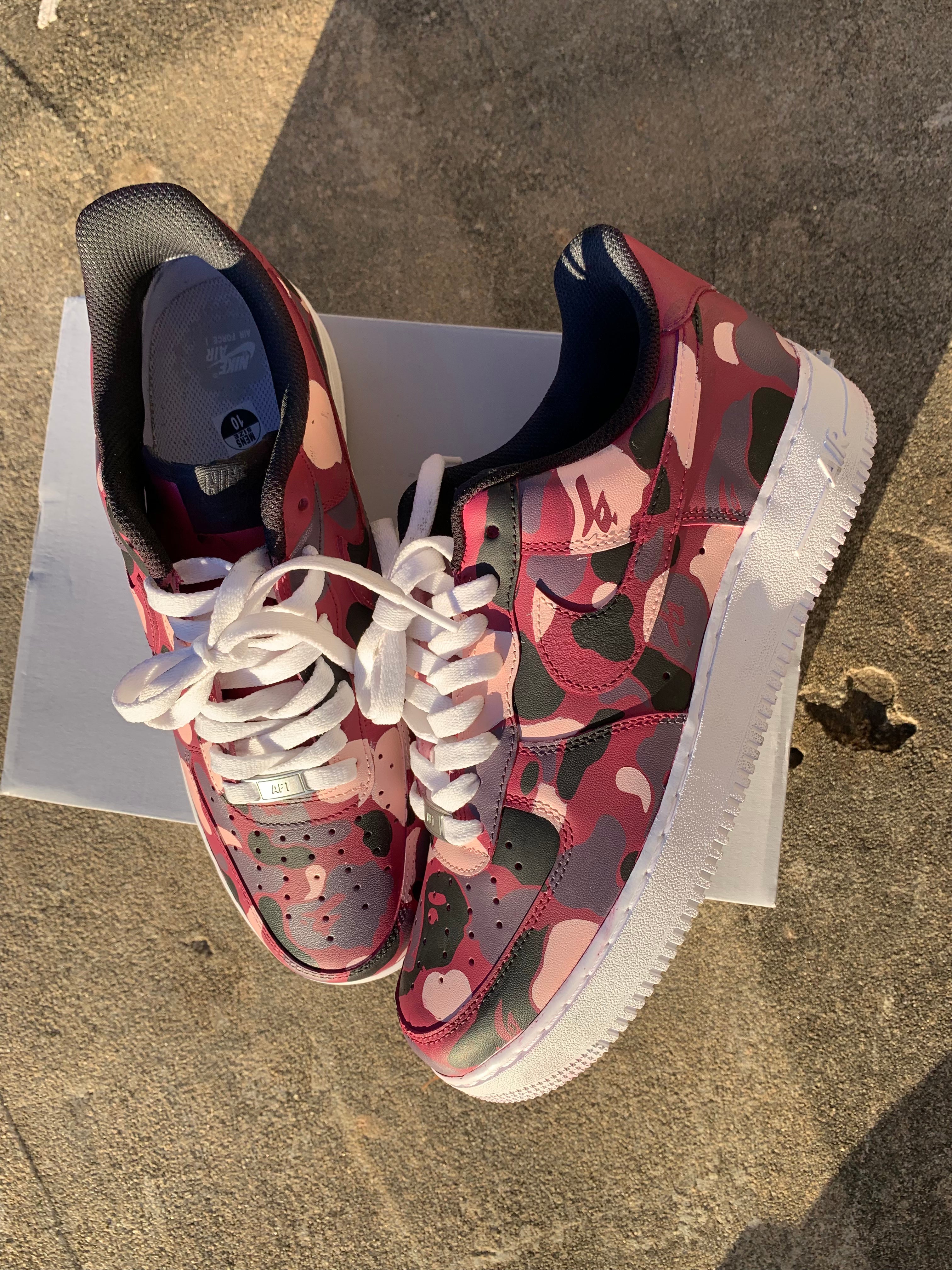 6073 A BATHING APE ピンクCAMO BAPESTA-