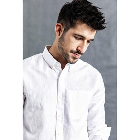 MN Spring summer new pure linen cotton shirts men cool Breathable classic basic shirt male high quality