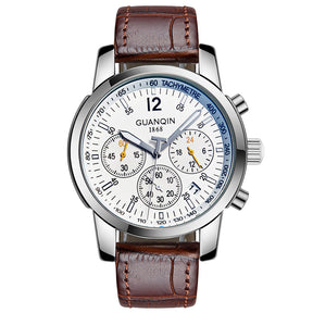 GUANQIN 2019 men watch business Quartz watch Waterproof clock men watch top brand luxury Chronograph Wrist Watch